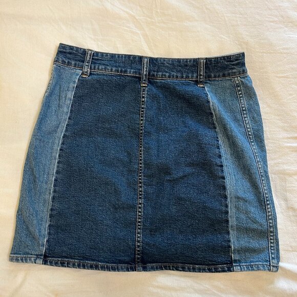 Madewell Denim Two tone denim skirt - Picture 3 of 4